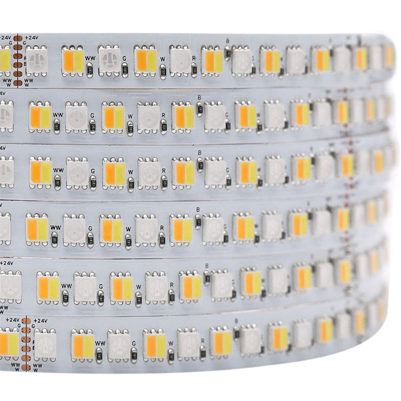 DC24V SMD5050 120LEDs/m Bright RGB CCT LED Strip Lights 16.4FT